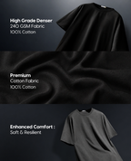 Wild Young & Free Oversized Off-White Back Print T-Shirt | Premium 240 GSM Cotton