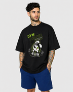 Gym Reaper Oversized Black Graphic T-Shirt for Men | Streetwear Gym Edition