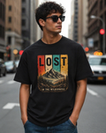 “Lost in the Wilderness Oversized T-Shirt – Vintage Mountain Graphic Streetwear”