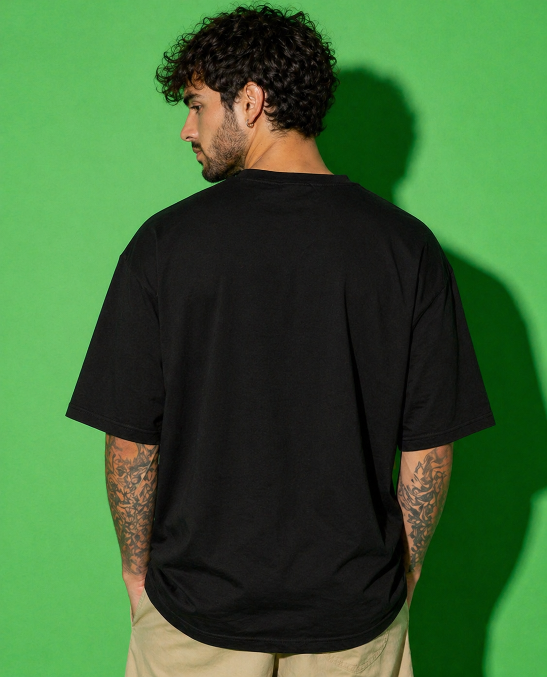 I'm Just A Chill Guy Oversized Graphic T-Shirt for Men | Black Relaxed Streetwear Tee